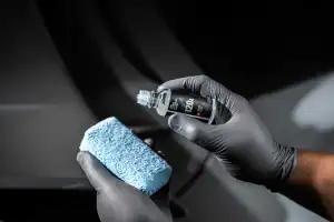 Professional nano diamond ceramic coating application process used by Elite Luxe Auto Detailing in Chicago